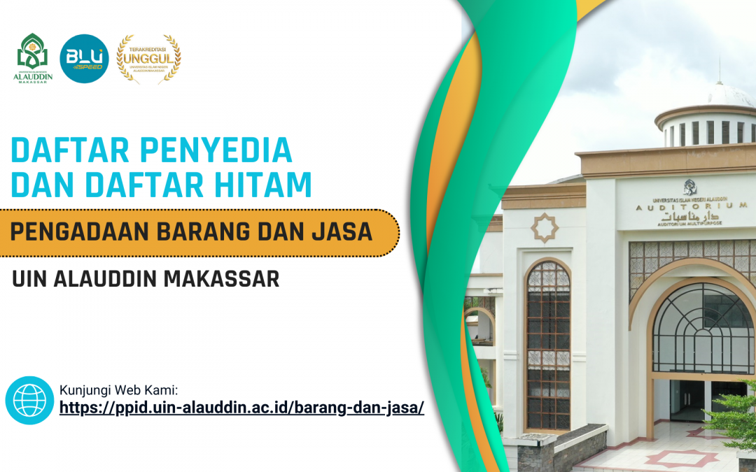Layanan Informasi PBJ Terkait Penyedia/Vendor Lingkup UIN Alauddin Makassar TA 2025